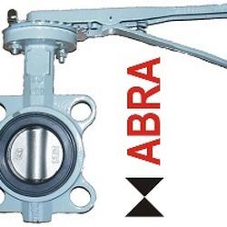 Затвор поворотный межфланцевый маслобензостойкий ABRA-BUV-VF863D032/040H Ду32/40 Ру16 с рукояткой