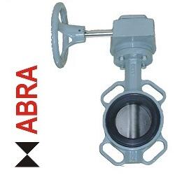 Затвор поворотный межфланцевый маслобензостойкий ABRA-BUV-VF863D500G Ду500 Ру16 с редуктором