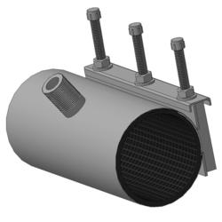 Хомут врезной ОД=88-98 L=200 ДУ=80 нар. резьба ДУ25